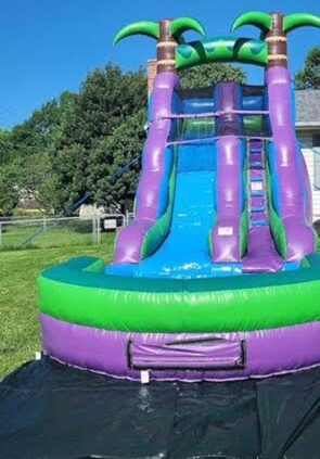 Purple Palms Water Slide w/pool