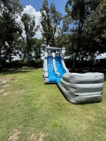 Blue Waterfall with Splash Pad