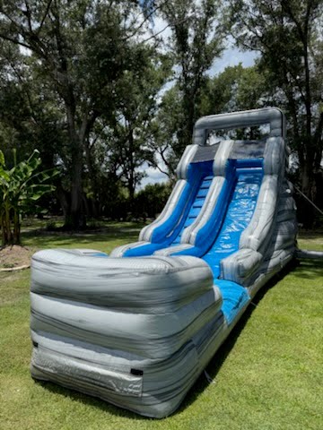 Blue Waterfall with Splash Pad